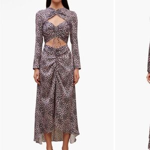 Maje NWT sold out cheetah cutout maxi dress size small FR 36 $345